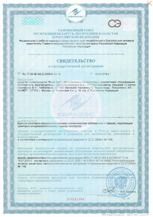 Свидетельство государственной регистрации "Флай Байт"